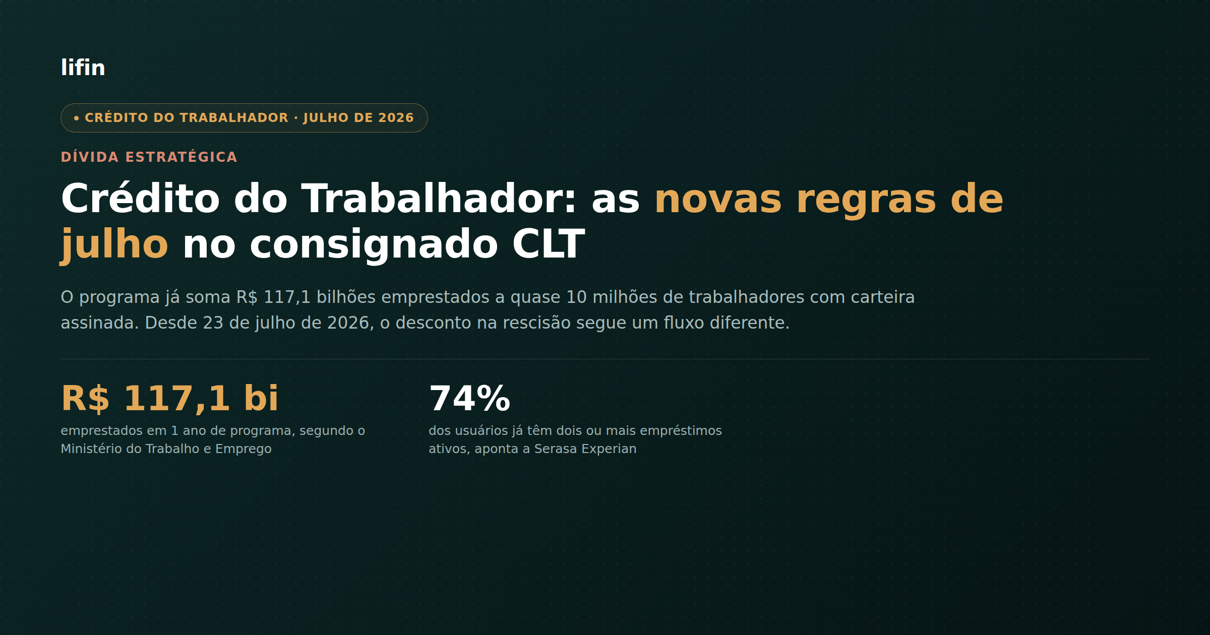Crédito do Trabalhador em 2026: as Novas Regras de Julho no Consignado CLT