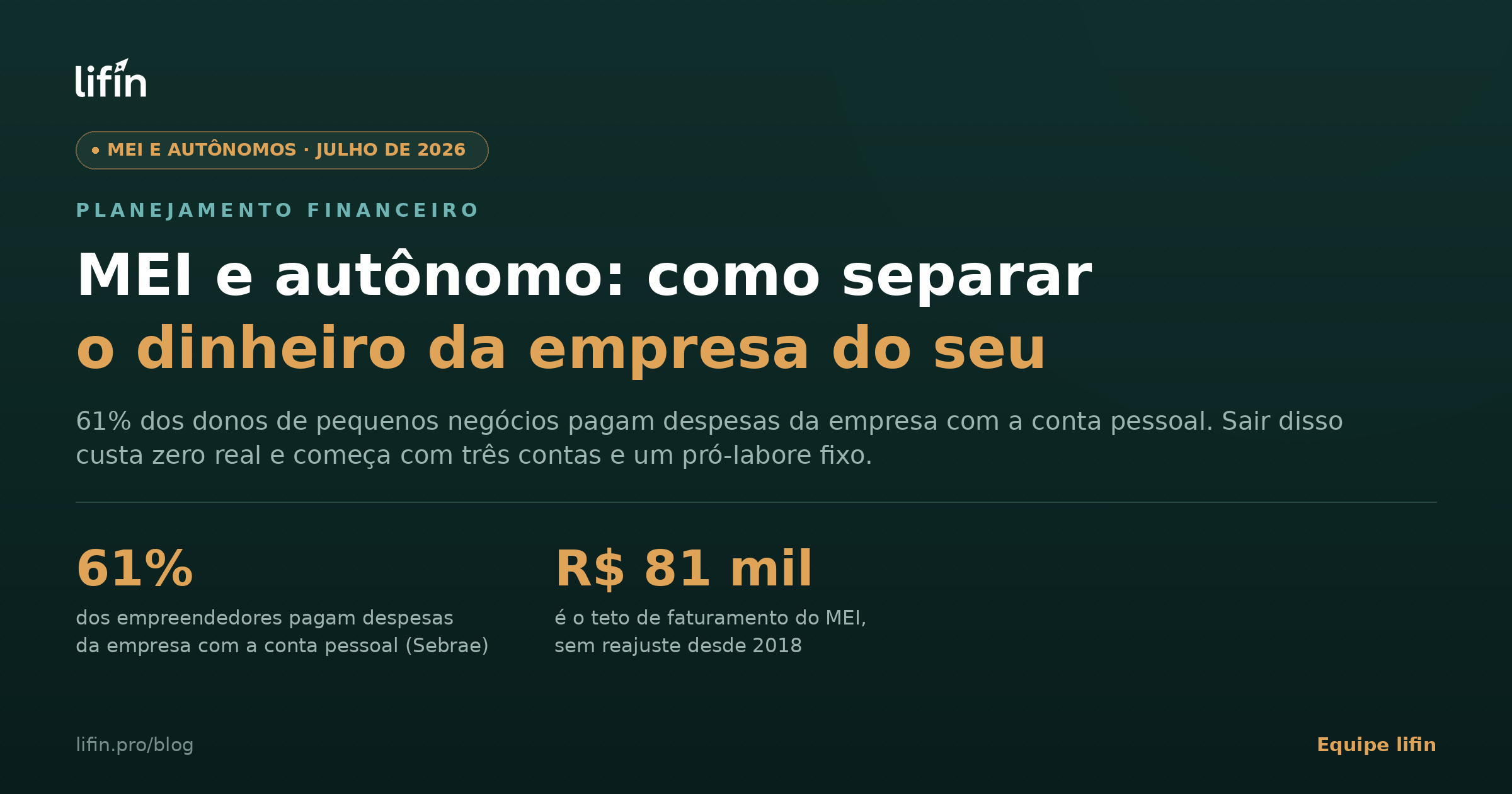 MEI e autônomo: como separar o dinheiro da empresa do seu